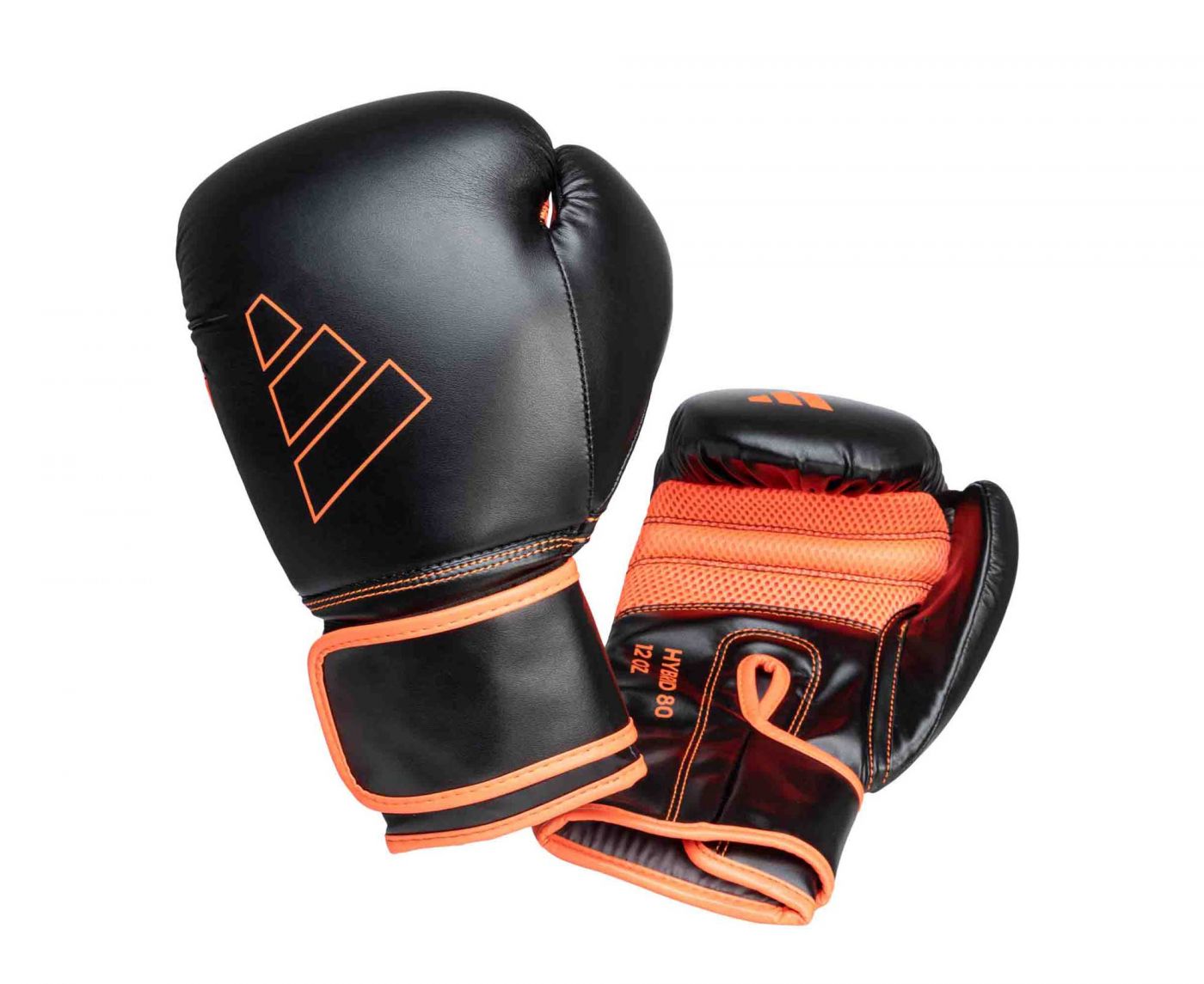 Перчатки боксерские Adidas Hybrid 80 черно-красные, 10 унц., артикул adiH80