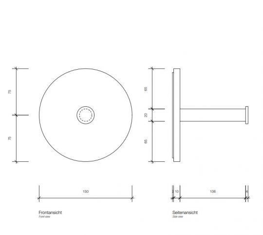 Держатель туалетной бумаги Decor Walther Stone 09744 схема 2