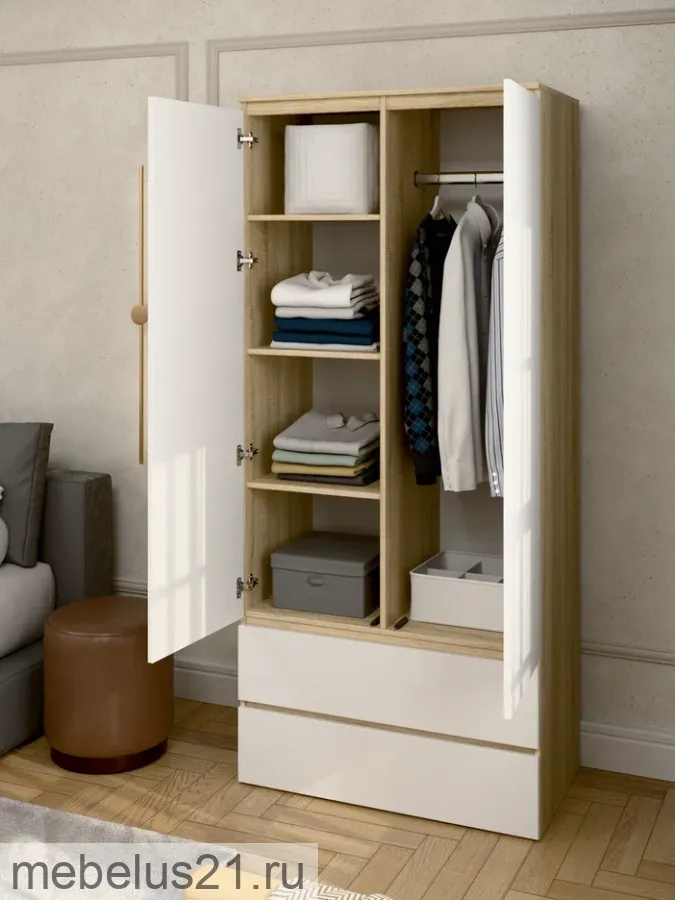 Шкаф Прайм 900 Сонома/Белый