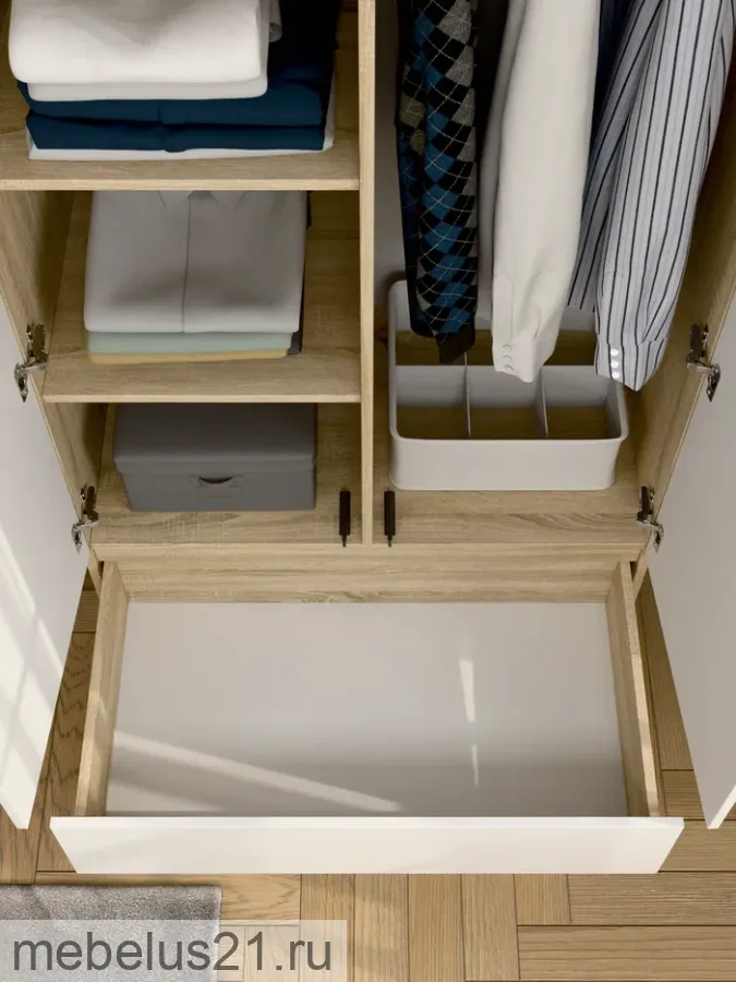 Шкаф Прайм 900 Сонома/Белый