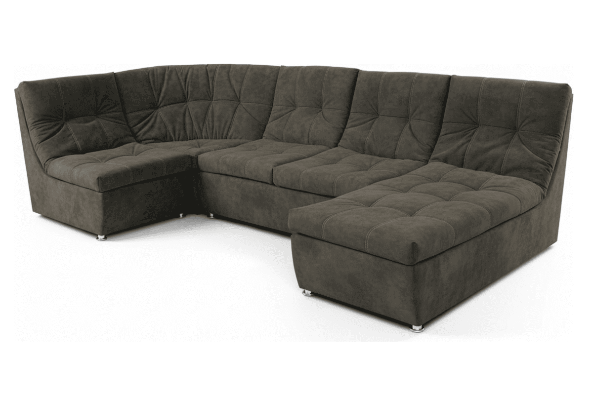 Диван модульный Триумф 5 ДУ Пума велюр  Круш (Crush) 09