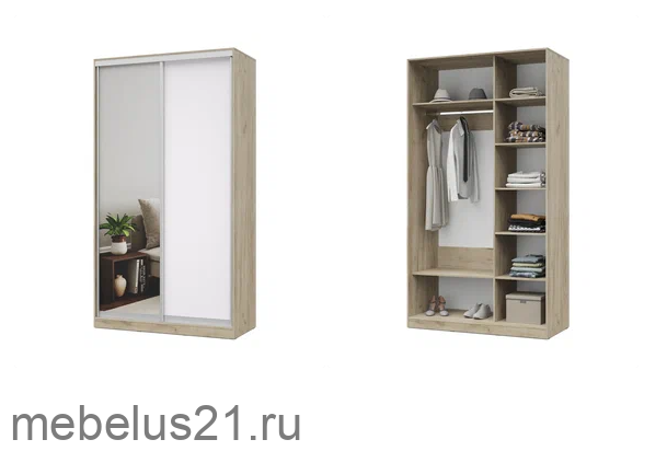 Шкаф купе с зеркалом 130 Роланд
