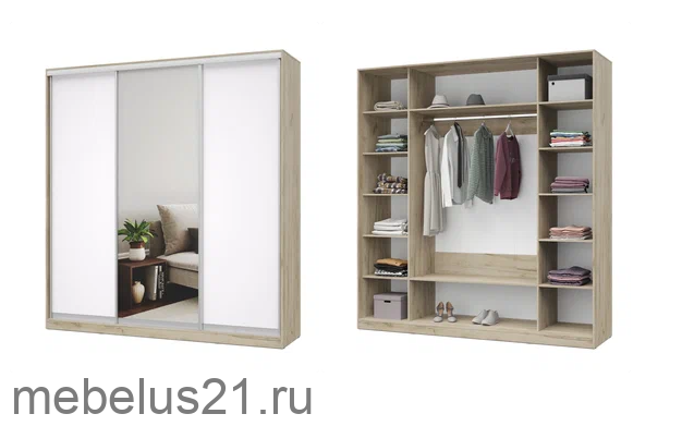 Шкаф Купе с зеркалом 200 Роланд