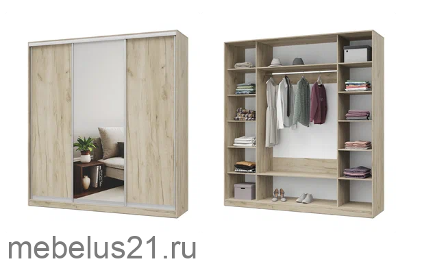 Шкаф Купе с зеркалом 200 Роланд