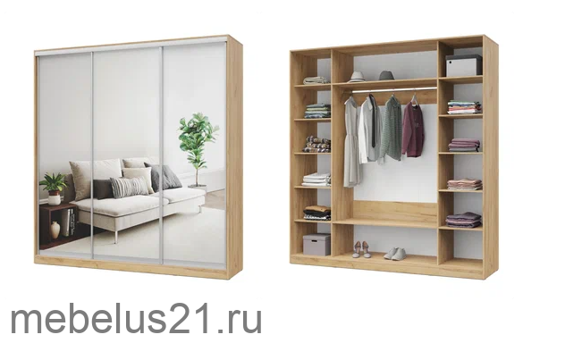 Шкаф купе с зеркалами 200 Роланд