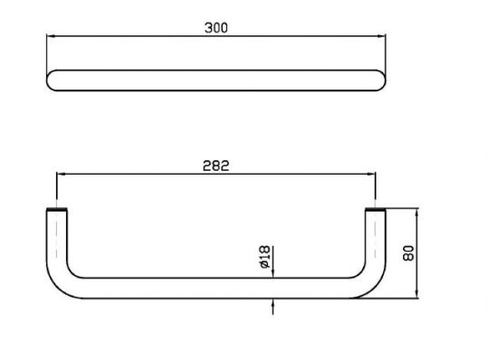 Настенный полотенцедержатель Zucchetti Medameda ZAD520 схема 2