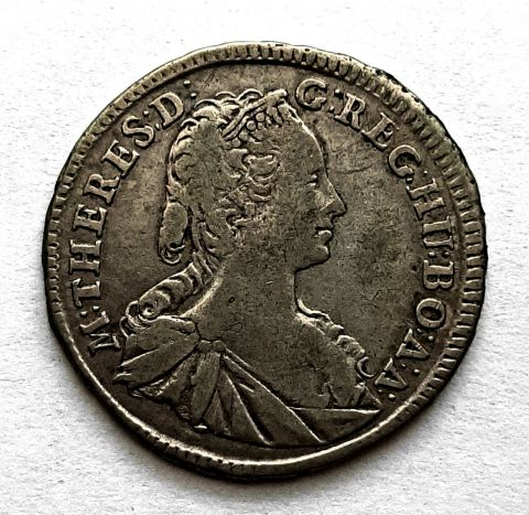 15 крейцеров 1745 Венгрия Австрия Священная Римская Империя AUNC-XF