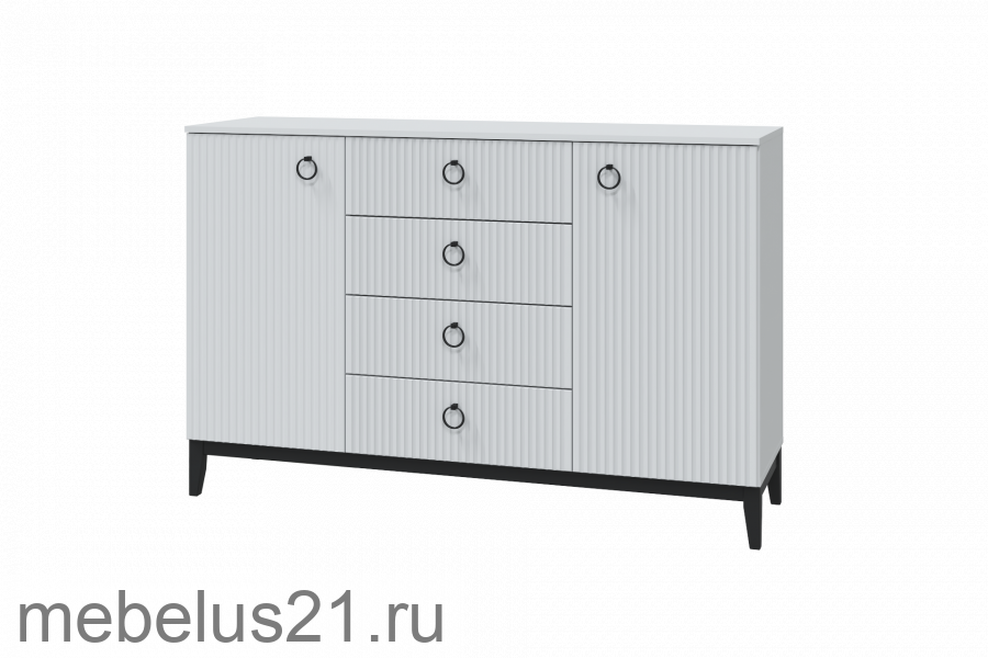 Комод 4 ящика и 2 двери Шарлиз