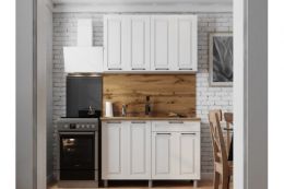 Кухня Аликанте 1.2м  Белый снег без столешницы