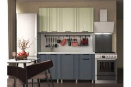 Кухня Вандт 1,6м. Айвори/Лунный Кратер без столешницы