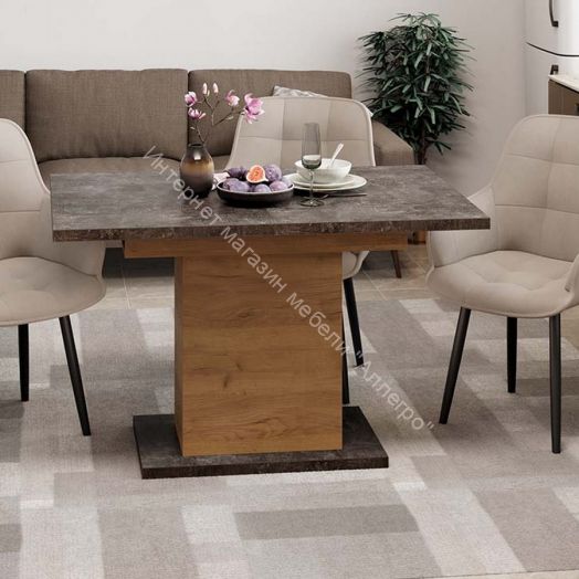 Стол раздвижной «Детройт» Тип 4 - 009.005.000 Дуб Крафт золотой, Ателье темное