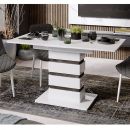 Стол обеденный «Мадейра» Тип 1 Белый глянец, Ателье темный