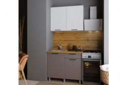 Кухня ХИЛТОН 1м Клен Белый/Клен Серый без столешницы