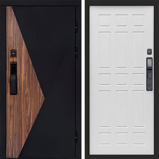 Входная дверь ВДК Матрикс с электронным замком - Спарта Белое дерево