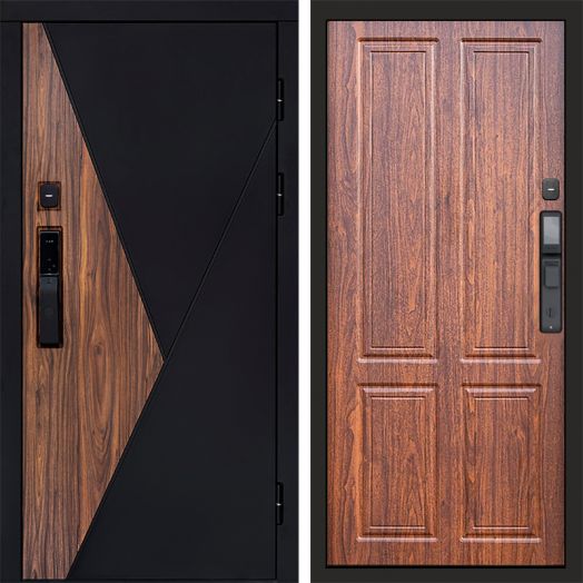 Входная дверь ВДК Матрикс с электронным замком - Орех стандарт