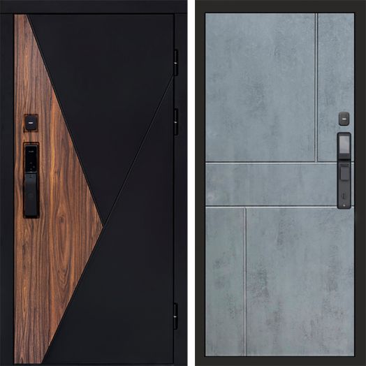 Входная дверь ВДК Матрикс с электронным замком - Горизонт Бетон темный