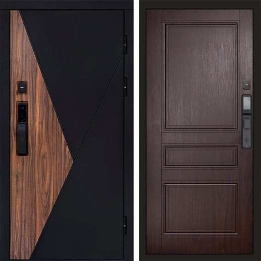Входная дверь ВДК Матрикс с электронным замком - Класскика Венге
