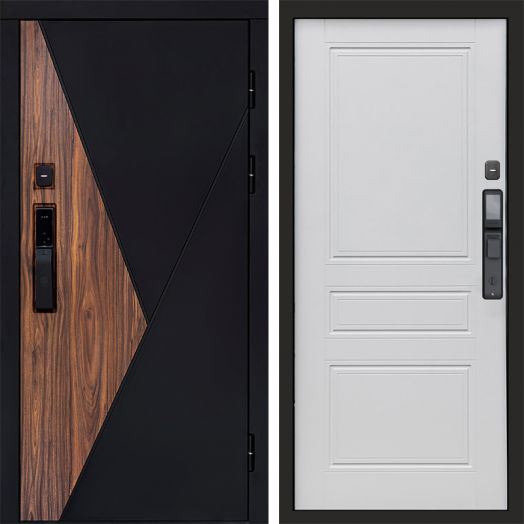 Входная дверь ВДК Матрикс с электронным замком - Классик Белый софт