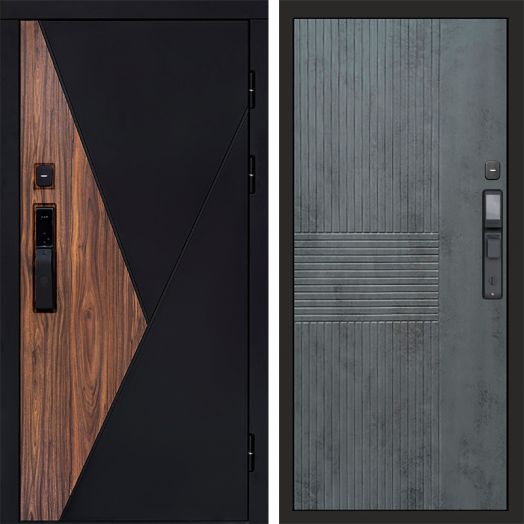Входная дверь ВДК Матрикс с электронным замком - Мастино Бетон темный