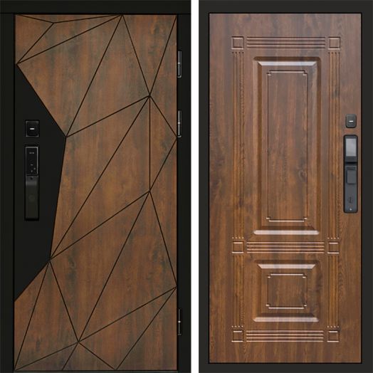 Входная дверь ВДК Геометрия с электронным замком - Мадрид Дуб