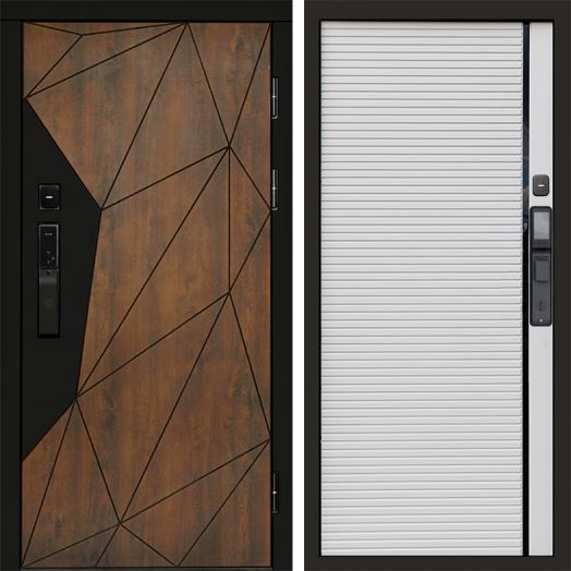 Входная дверь ВДК Геометрия с электронным замком - Porte white