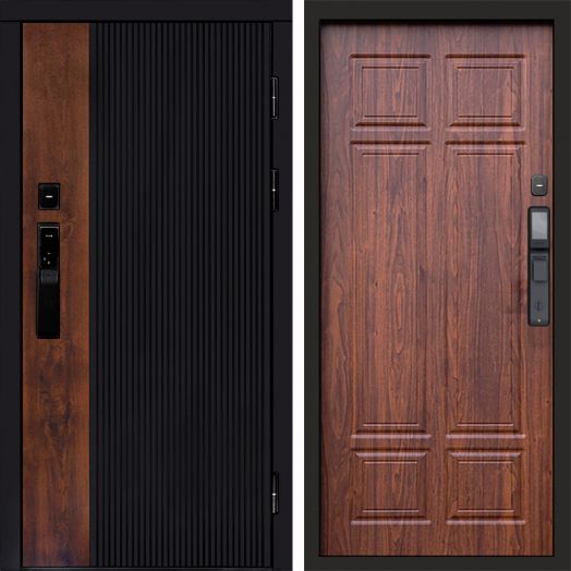 Входная дверь ВДК Престиж с электронным замком - Орех премиум