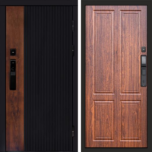 Входная дверь ВДК Престиж с электронным замком - Орех стандарт
