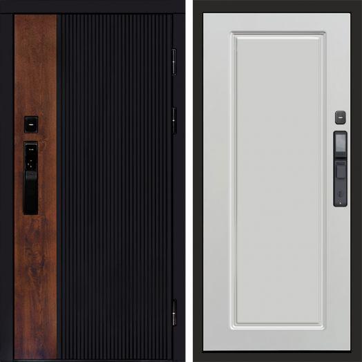 Входная дверь ВДК Престиж с электронным замком - Гранд Белый софт