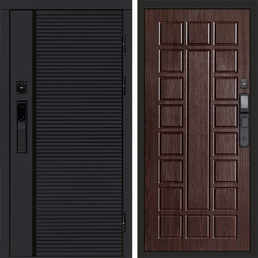 Входная дверь ВДК Блэк Лайн с электронным замком - Престиж Венге