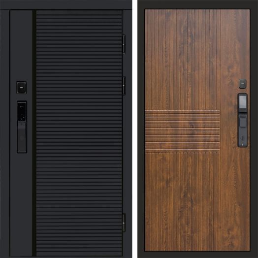 Входная дверь ВДК Блэк Лайн с электронным замком - Мастино Дуб