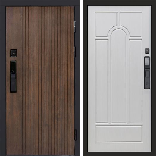 Входная дверь ВДК Твист Ультра с электронным замком - Арка Лиственница