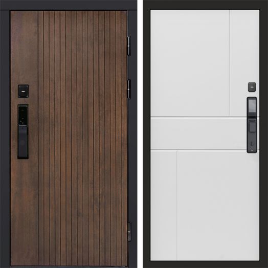 Входная дверь ВДК Твист Ультра с электронным замком - Горизонт Белый