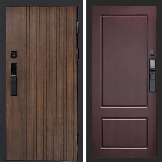 Входная дверь ВДК Твист Ультра с электронным замком - Марсель Шоколад