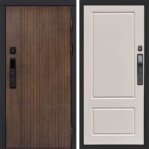 Входная дверь ВДК Твист Ультра с электронным замком - Марсель Слоновая кость