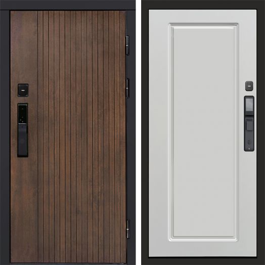 Входная дверь ВДК Твист Ультра с электронным замком - Гранд Белый софт