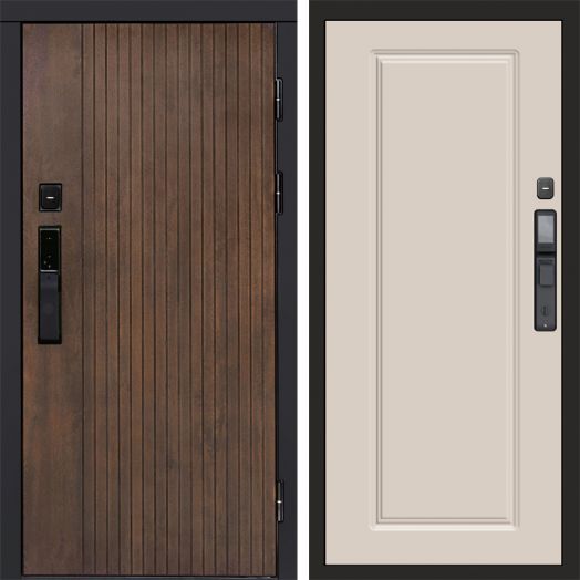 Входная дверь ВДК Твист Ультра с электронным замком - Гранд Слоновая кость