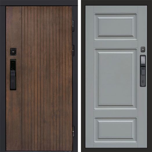 Входная дверь ВДК Твист Ультра с электронным замком - Лион Грей софт