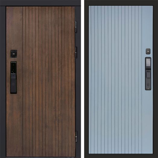 Входная дверь ВДК Твист Ультра с электронным замком - Flat Грей софт