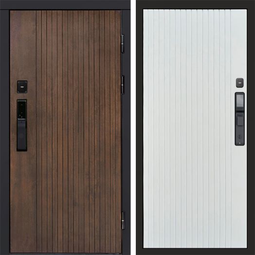 Входная дверь ВДК Твист Ультра с электронным замком - Flat Белый софт