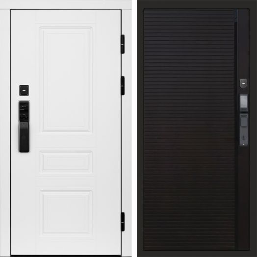 Входная дверь ВДК Орегон Вайт с электронным замком - Porte black