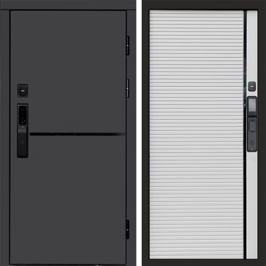 Входная дверь ВДК Тренд Графит с электронным замком - Porte white