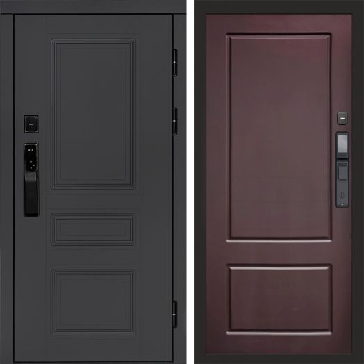 Входная дверь ВДК Орегон Графит с электронным замком - Марсель Шоколад