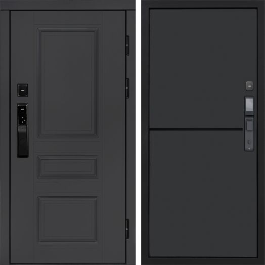 Входная дверь ВДК Орегон Графит с электронным замком - Нео Графит