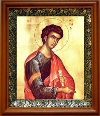 Икона Фома Дидим (Близнец) в киоте с басмой Виноградная Лоза (UV-печать)(31032)