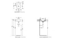 Подвесная раковина Flaminia Mini 5059 белая глянцевая 27х31х10 см схема 3