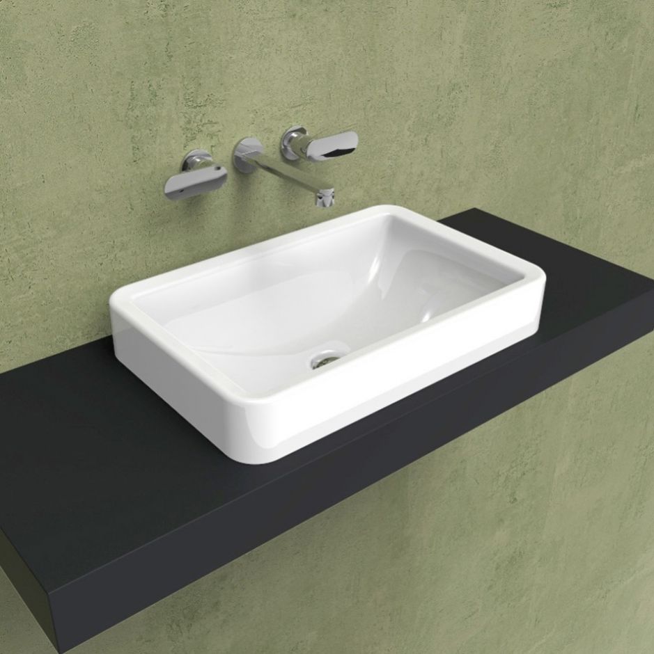 Изображение Накладная раковина Flaminia Nile 62 NL62A 62х40х10 см
