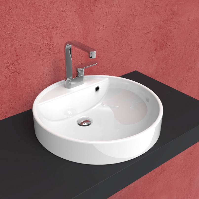 Изображение Встраиваемая сверху раковина Flaminia Twin Set 52 52,5х52,5х10 см