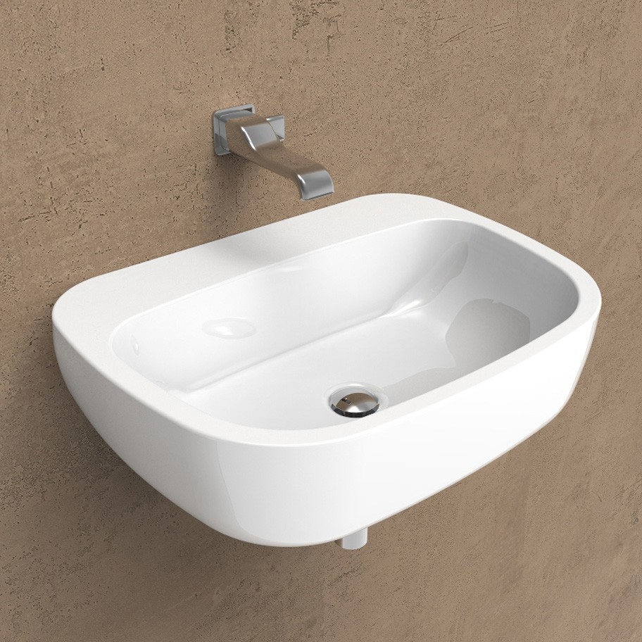 Подвесная раковина Flaminia Mono 64 Countertop Basin 64х51 цена от 72 177 ₽ Фото Подвесная раковина Flaminia Mono 64 Countertop Basin 64х51