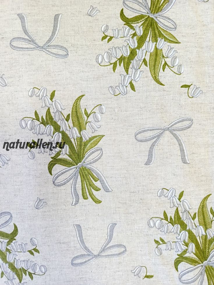 Наволочка "Ландыши" 50*70, лен