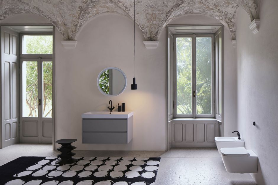 Подвесной безободковый унитаз GSI NUBES 961509 35х55 см, без крепления, белый матовый ФОТО